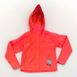 Columbia Women's Hikebound Short Rain Jacket, Color: Juicy (Pink), Size Large